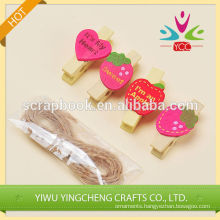 Wood crafts new product decorative wood clip paper clip 2016 fashion christmas alibaba china supplier